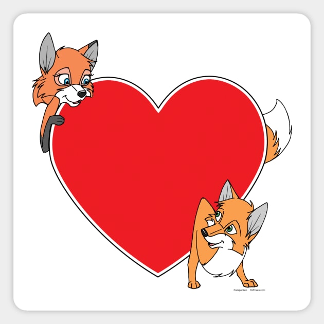 Foxes - Heart To Heart Magnet by OzFoxes
